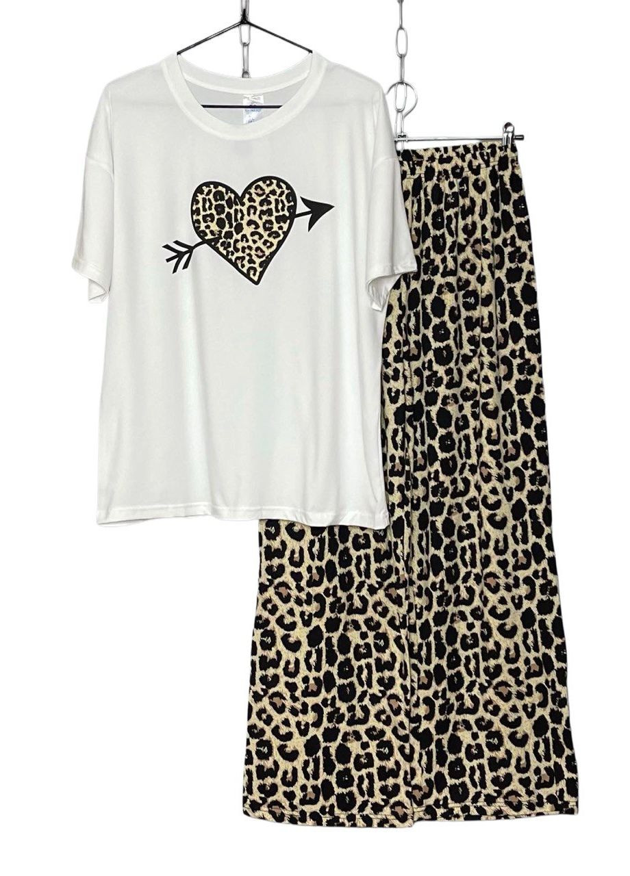 Бежева всесезон піжама жіноча (футболка+штани) футболка + штани Saimeiqi