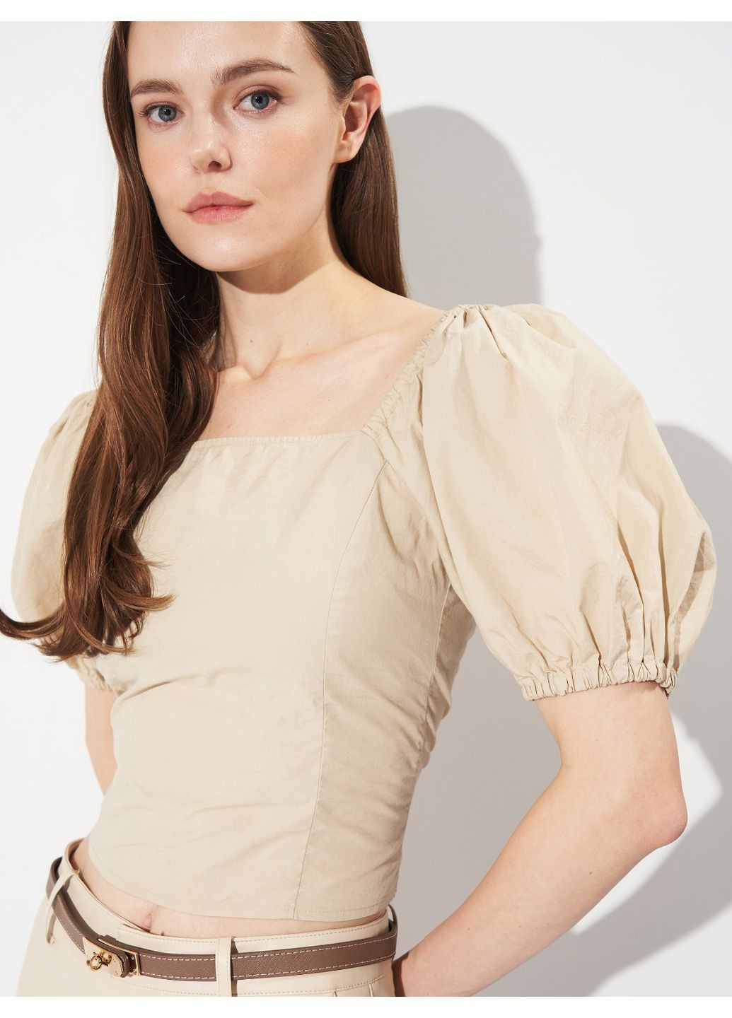 Бежевая блуза с к/р H&M