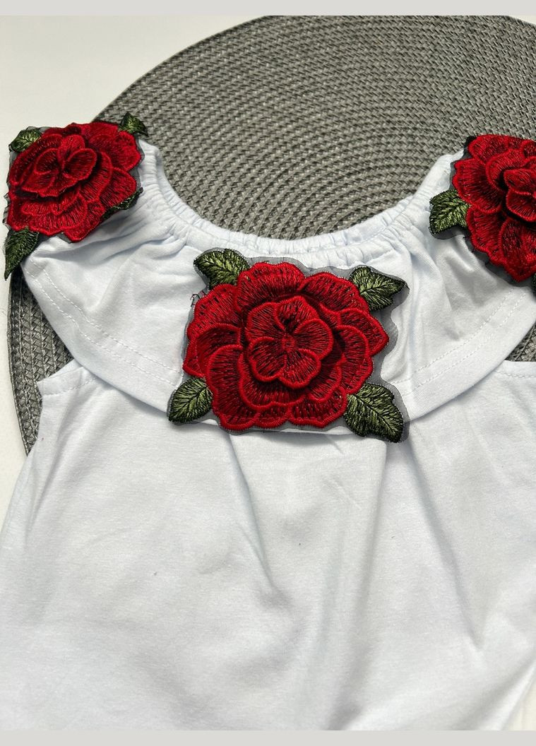 Комбінована костюм для дівчинки з шортами білий 10507 No Brand (303612710)