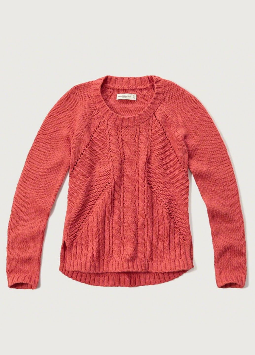 Коралловый демисезонный свитер женский - свитер af5725w Abercrombie & Fitch
