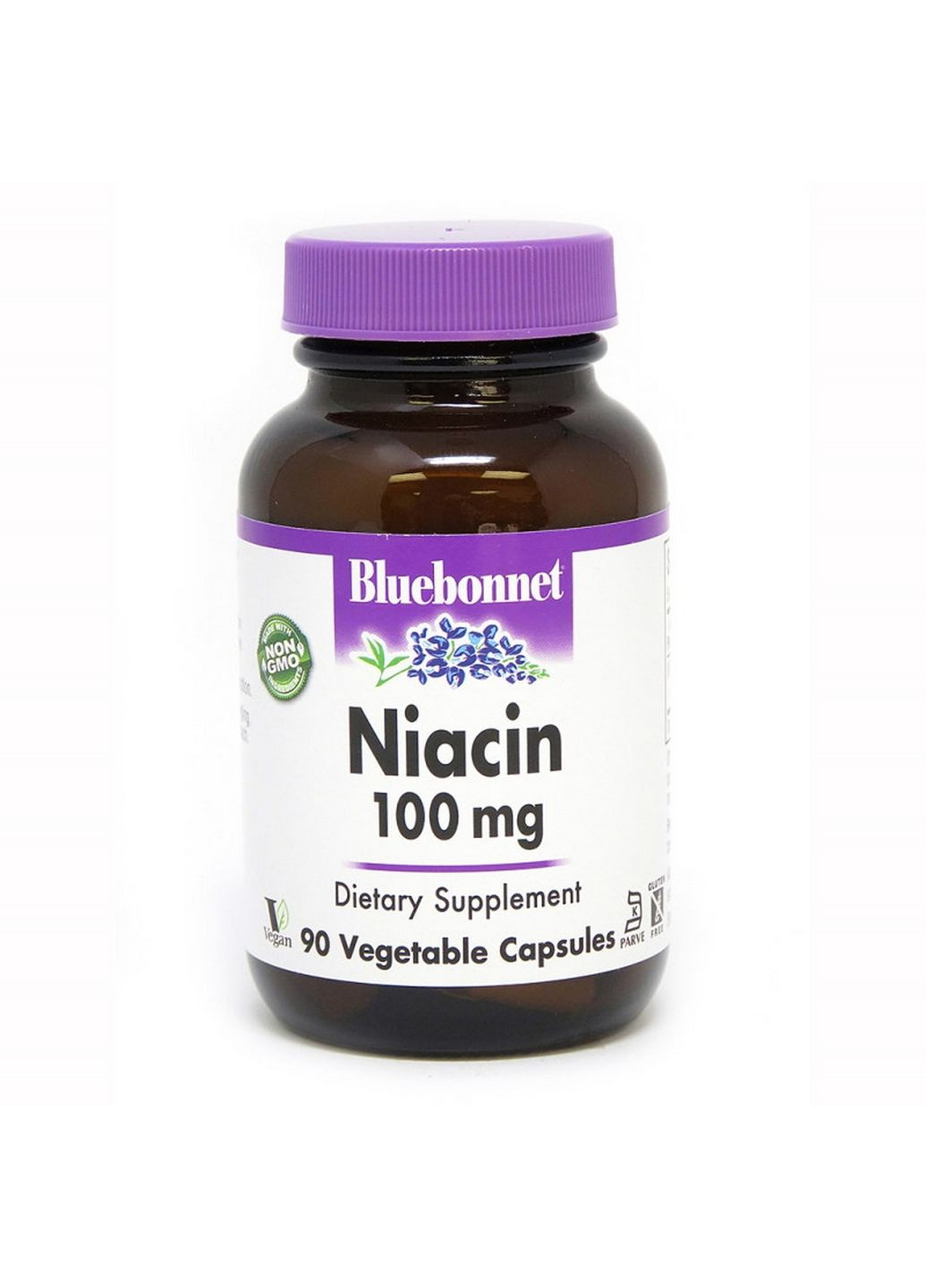 Витамины и минералы Bluebonnet Niacin 100 mg, 90 вегакапсул Bluebonnet Nutrition (293482359)