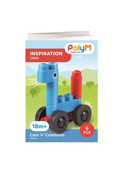 Конструктор Машинки и зверьки 6 деталей (760001) PolyM Машинки і звірята 6 деталей (368563098)