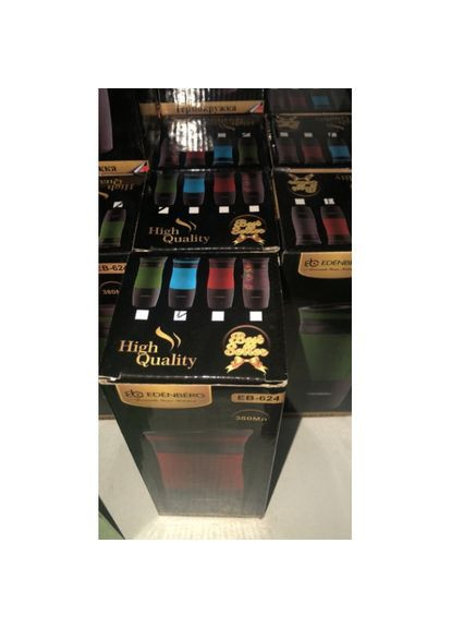 Термокружка EB-624 380 мл Термос чашка Нержавеющая сталь с силиконовым нескользящим держателем Edenberg (354823793)