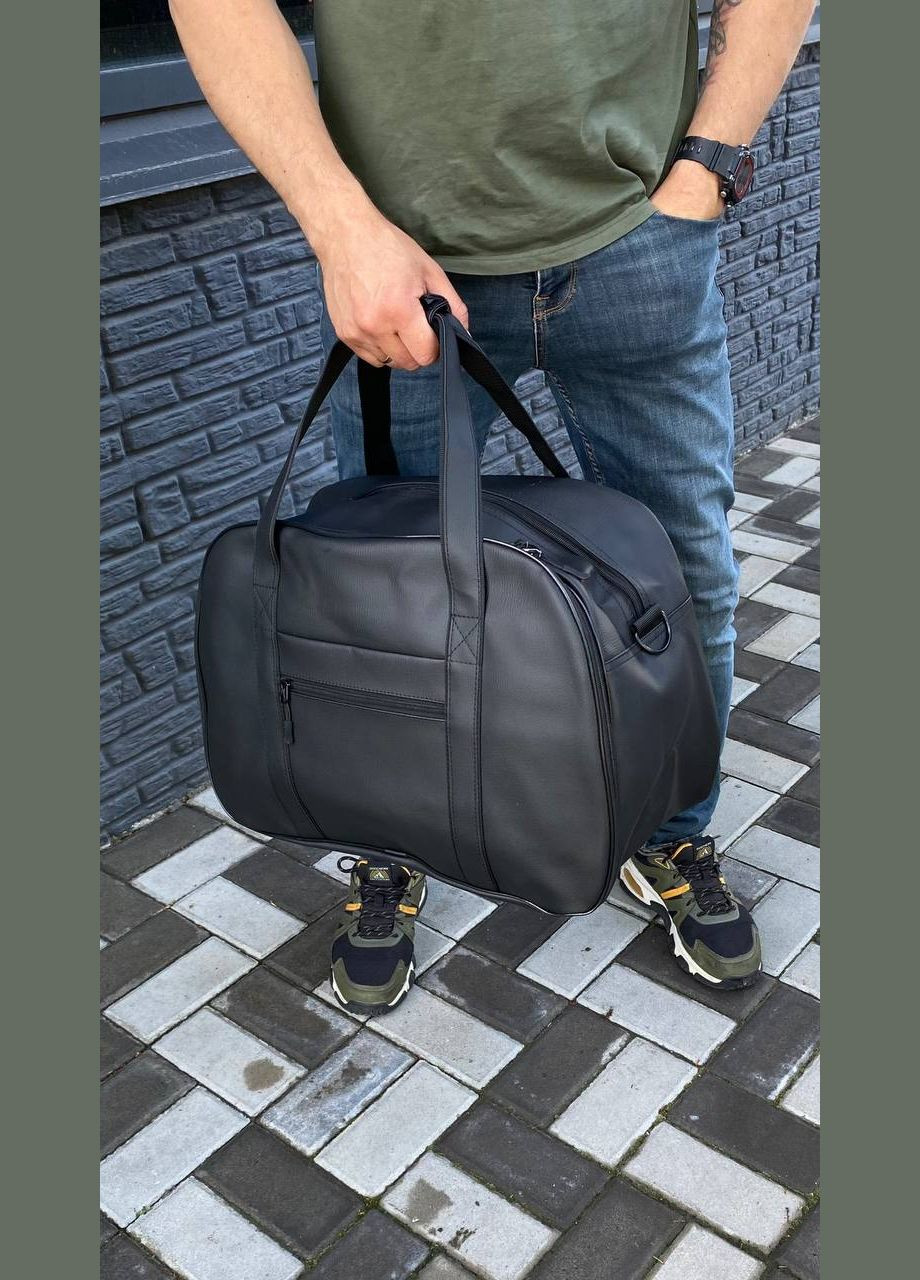 Сумка для путешествий спорта черная вместительная матовая Wagon 51*35*23 No Brand (322313009)