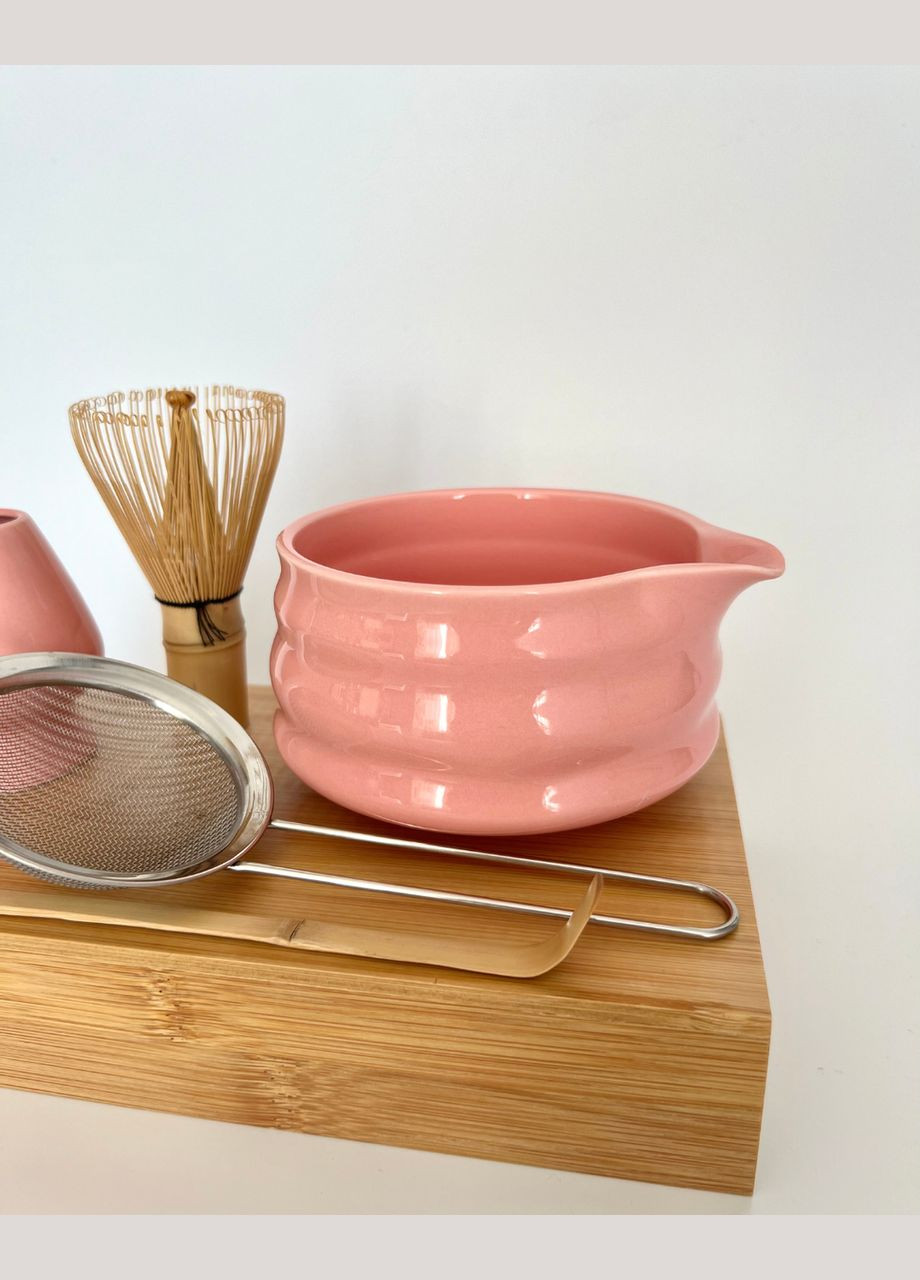 Набір аксесуарів для приготування матчі чаю (5 предметів) Pink No Brand (338436936)