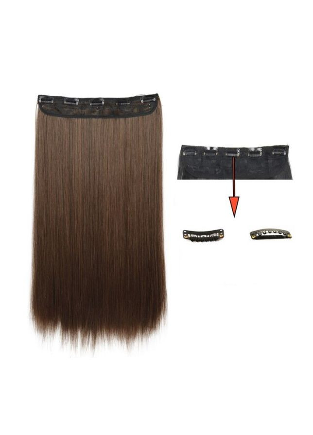 Волосы на заколках искусственные накладные трессы русые (5ZAK-2-30) No Brand (355802362)