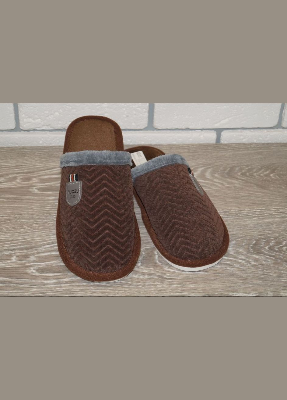 Тапочки підліткові коричневі No Brand Fangre (320966161)