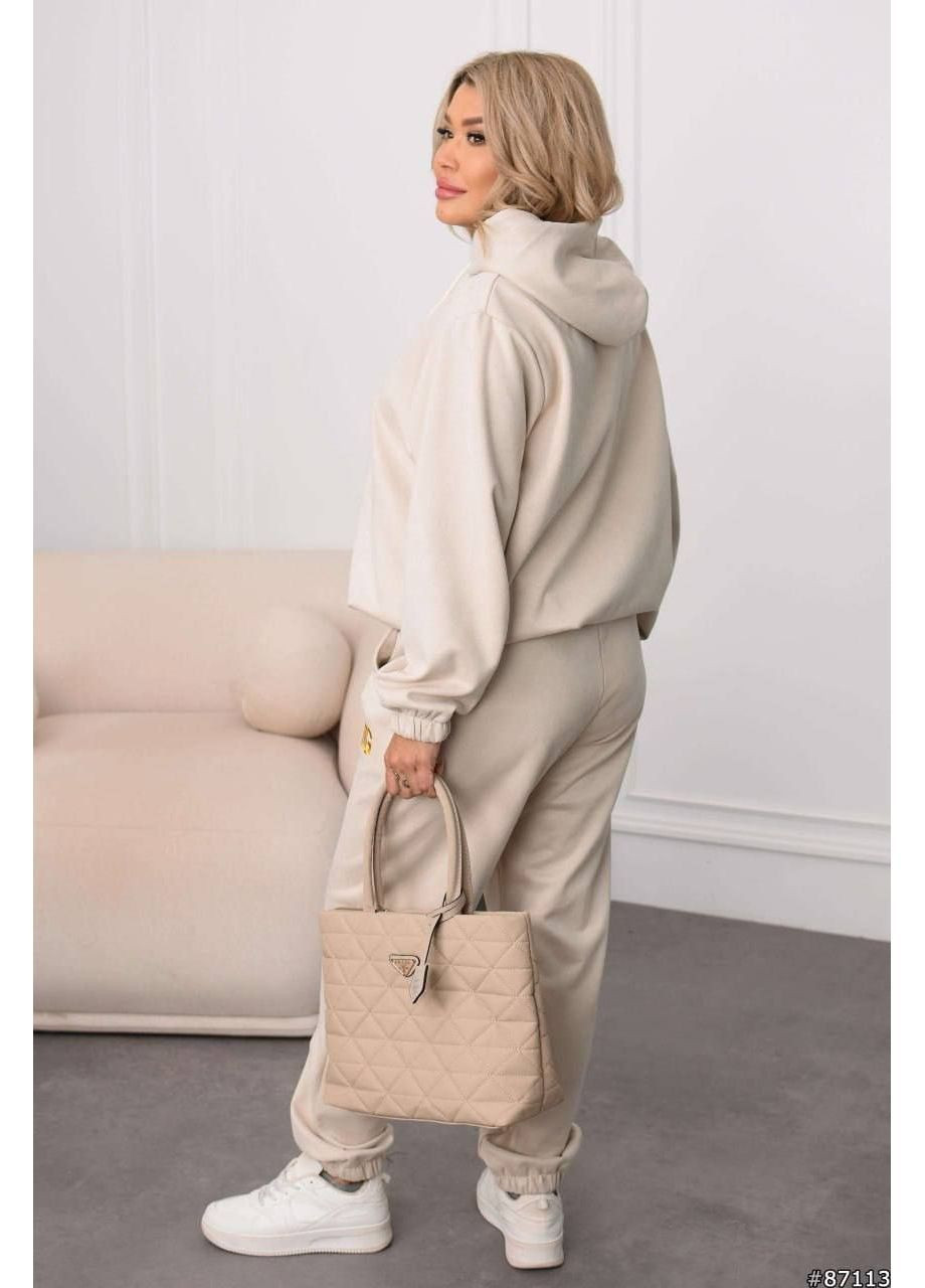 Спортивний еко-замшевий костюм оверсайз popluzhnaya (373402271)