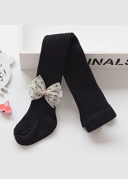 Колготки для девочки с бантиком черный 10663 No Brand (315319373)