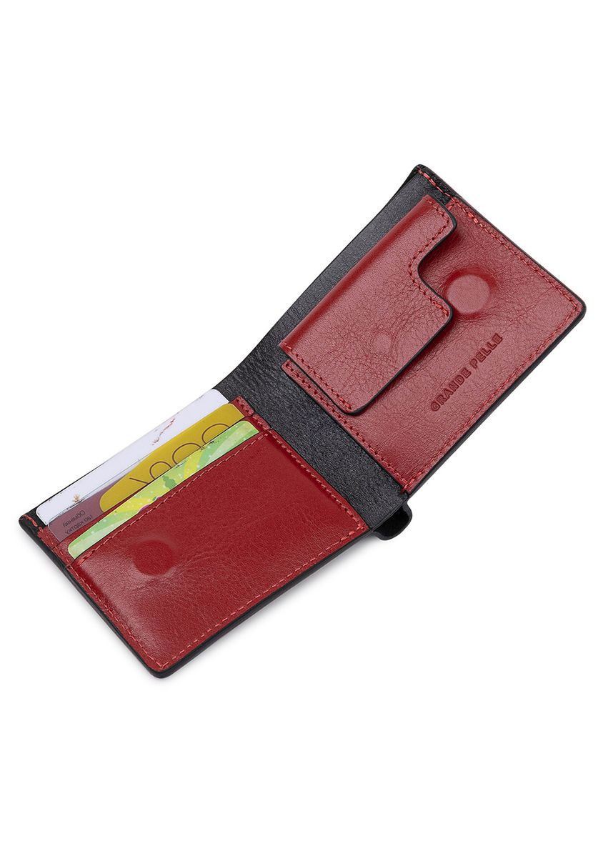 Шкіряне жіноче стильне портмоне 11551 Чорний Grande Pelle (313861859)