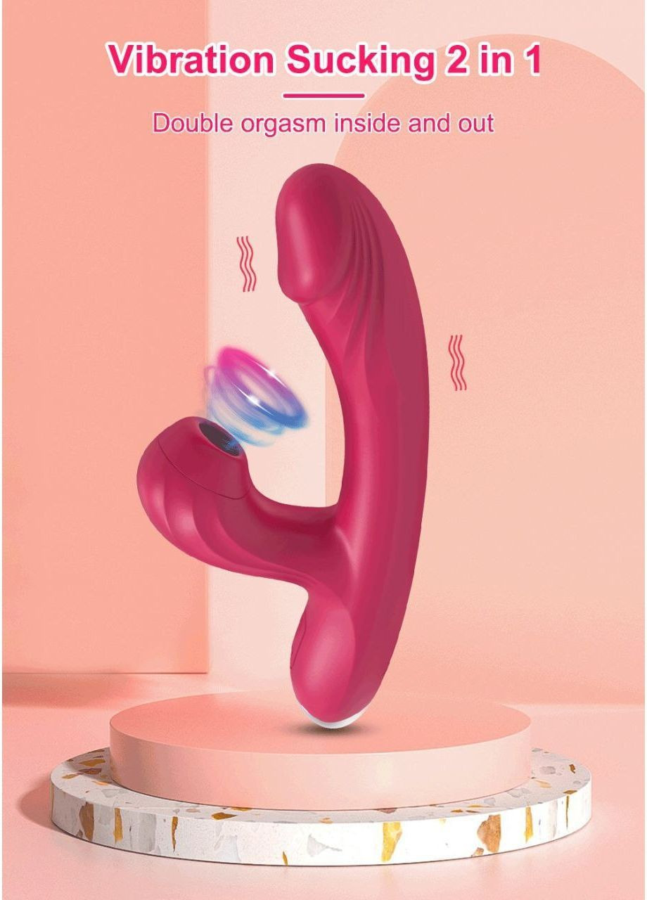 Силіконовий водонепроникний вібратор з ефектом підігріву на 10 режимів вібратори з сатисфаєром на USB живленні зігріваючий Cindylove (364202235)