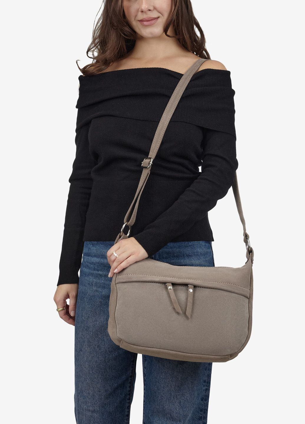 Сумка женская замшевая кросс-боди средняя Сrossbody Regina Notte (312551648)