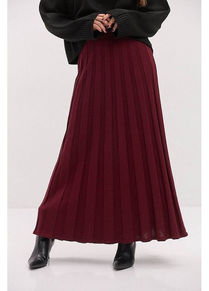 Жіноча довга в'язана спідниця з ефектом плісе MKAR102262 Arjen (368992537)