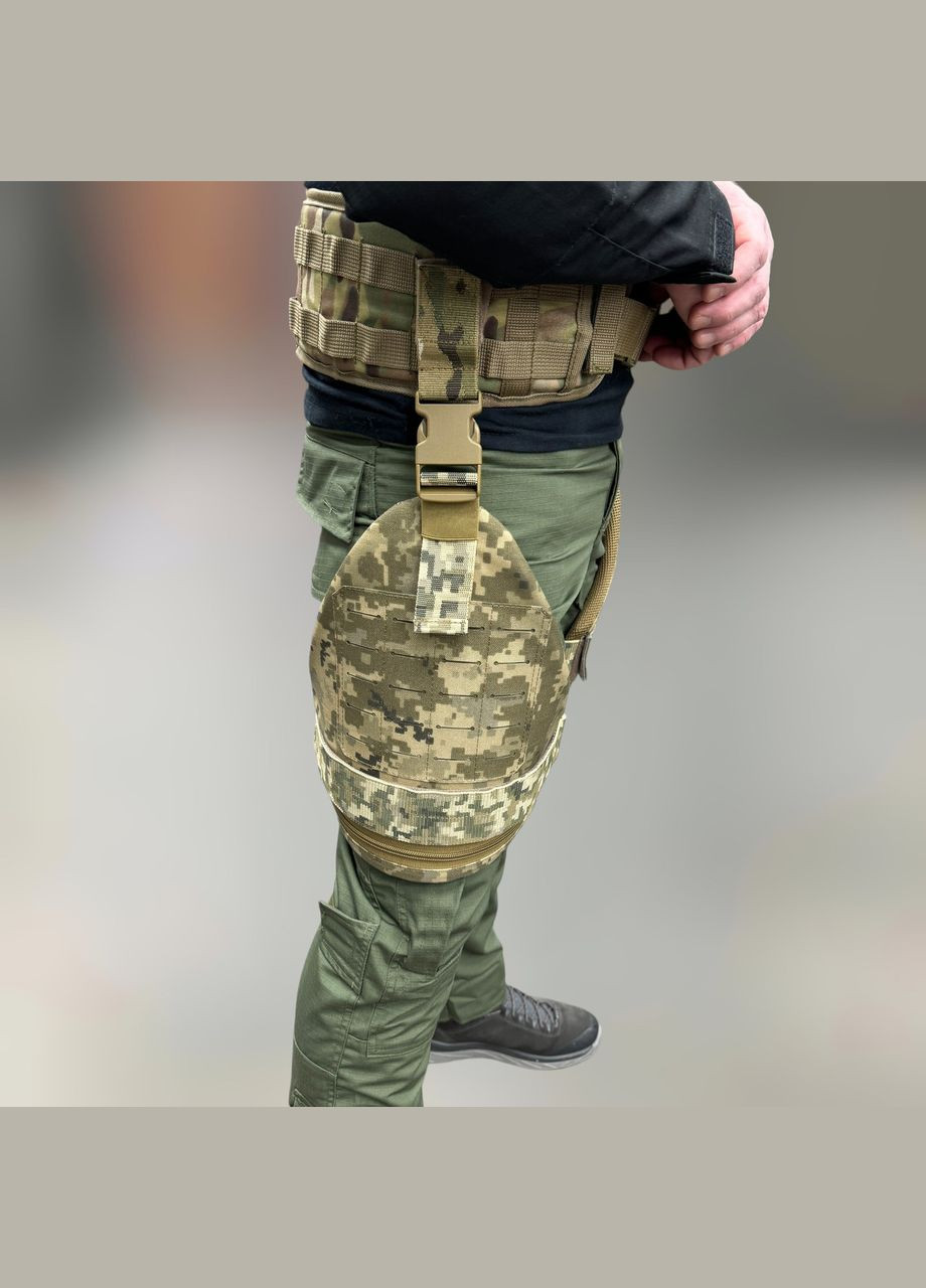 Балістичний захист стегон 2 класу, Розширений, Піксель, захист ніг від уламків, балістичний пакет 2 класу Добронь (362601630)