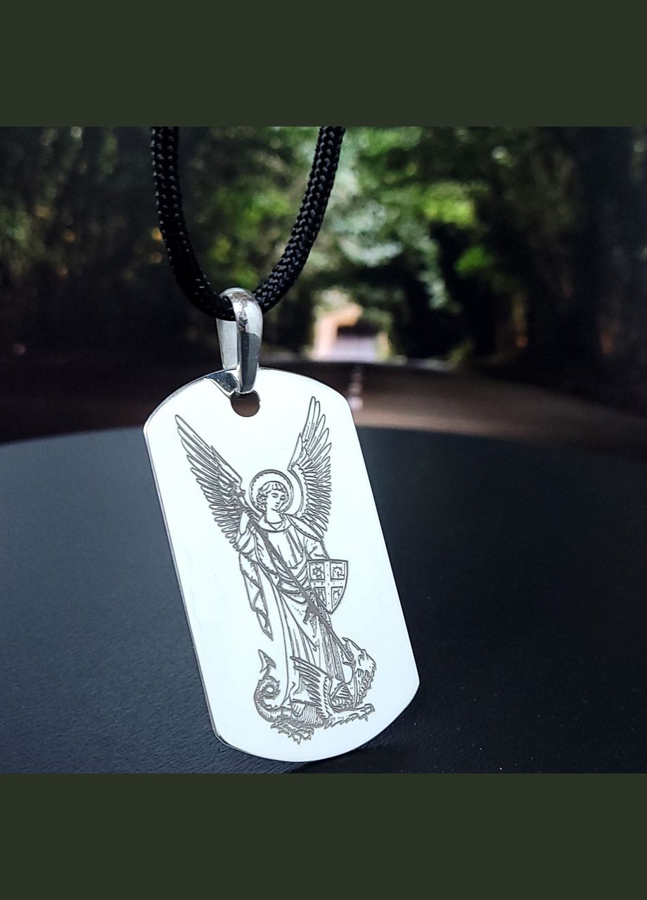 Жетон з гравіюванням. Срібний підвіс з гравіюванням тризуба No Brand (300369815)