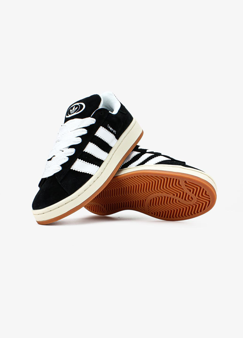 Кроссовки женские и мужские Adidas Campus 00s black white | Адидас Кампус черные белые No Brand чёрные всесезоны (313102765)