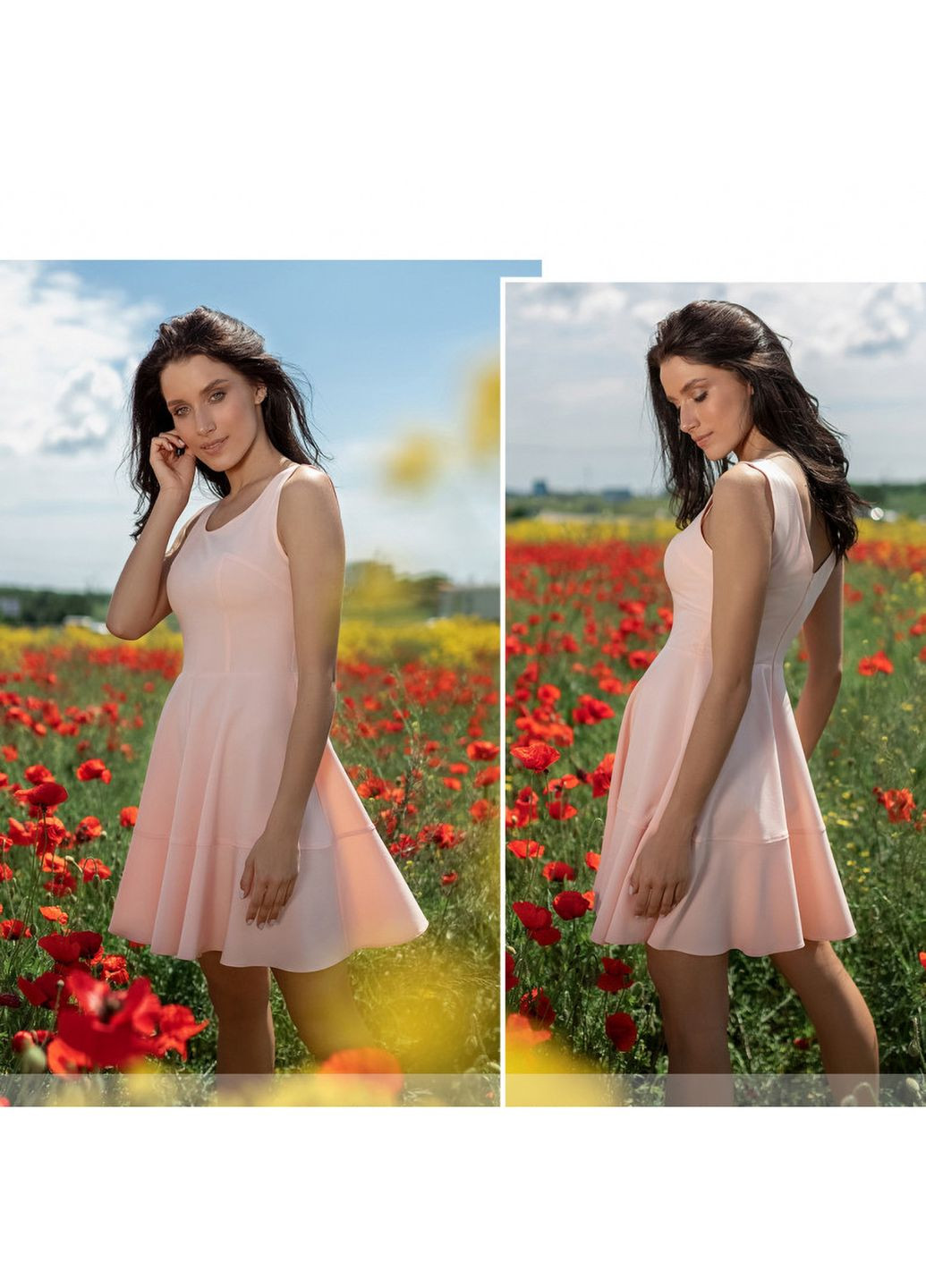 Персикова сукня Liton