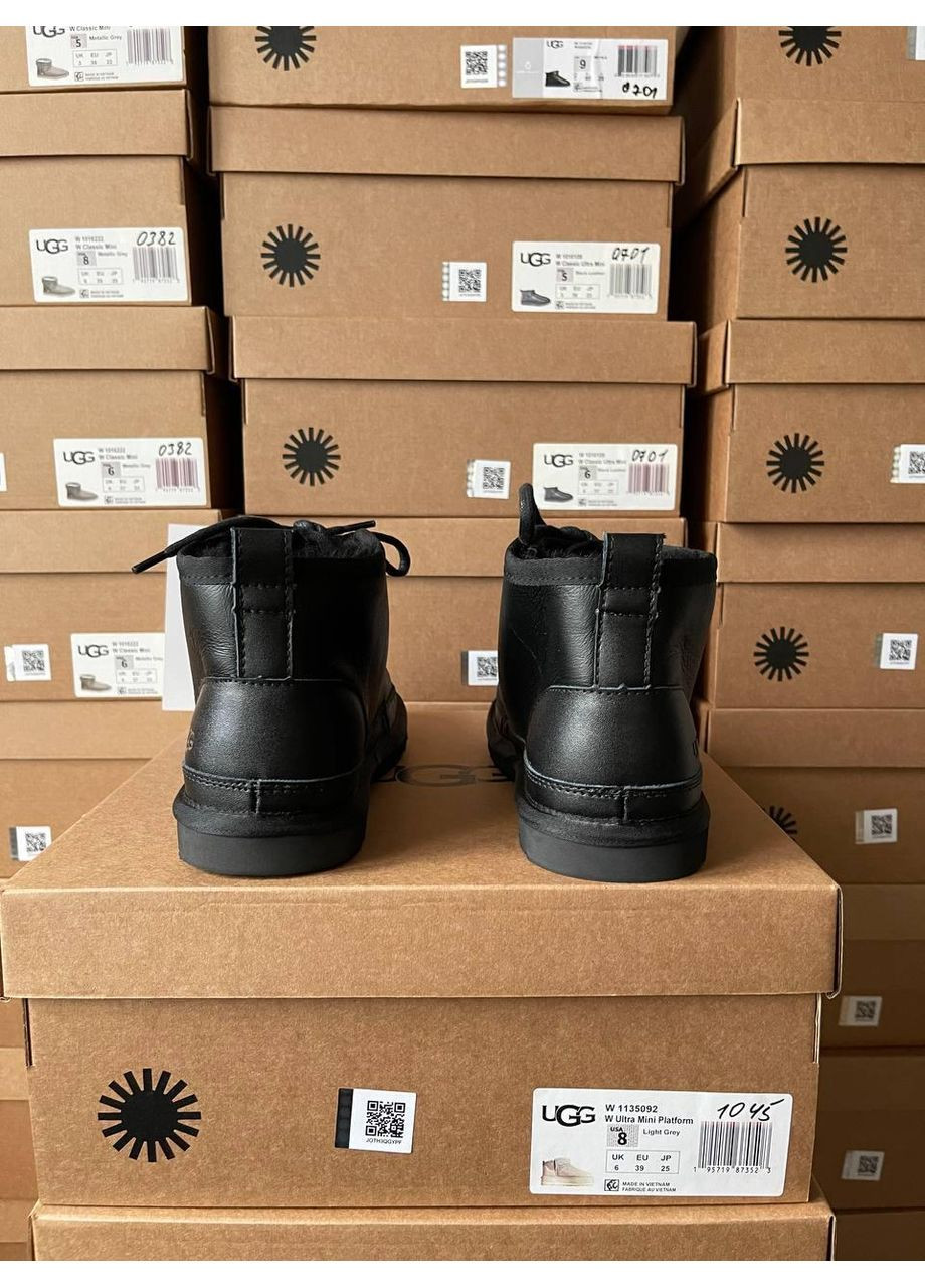 Уггі Чоловічі UGG Neumel Leather Black (Шкіра) (366196953)