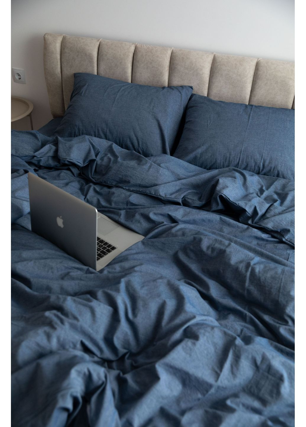 Постельное белье вареный хлопок "Белый" Двуспальный, Классическая простыня, наволочки 50х70 IN.HOME_UA (371141810)