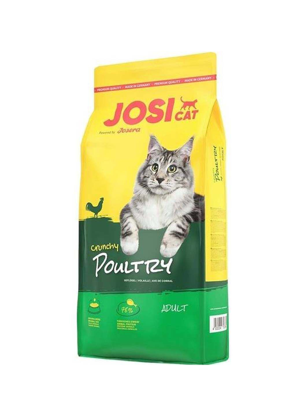Сухой корм для взрослых кошек Crunchy Poultry 650 г JosiCat (286472844)