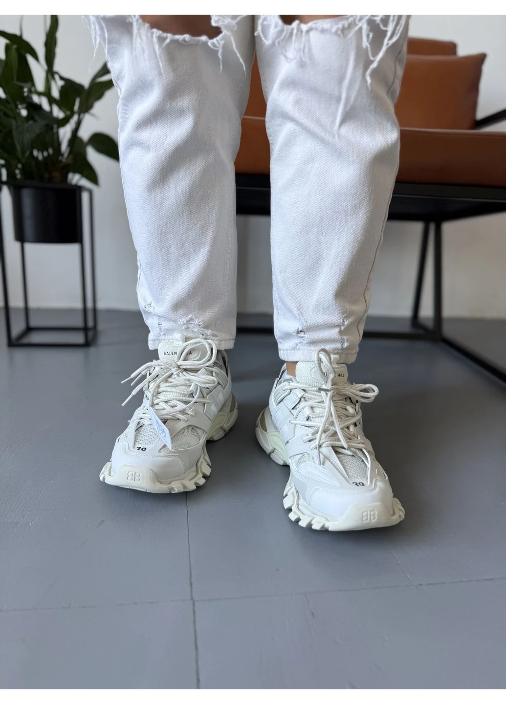 КРОСІВКИ ЖІНОЧІ BALENCIAGA TRACK WHITE II БАЛЕНСІАГА ТРЕК БІЛІ No Brand білі демісезони (392015176)