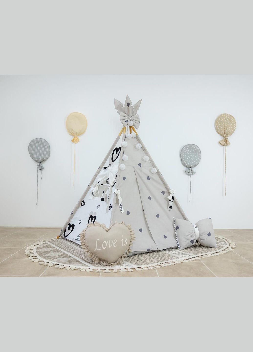 Палатка Вигвам для детей Love is. Полный комплект No Brand (316257100)