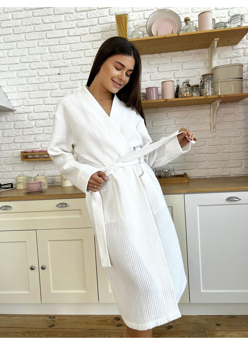Вафельный халат, кимоно XL Vishnya (360240304)