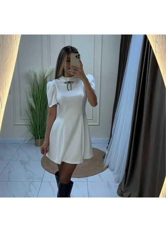 Білий святковий жіноча сукня а-силует No Brand