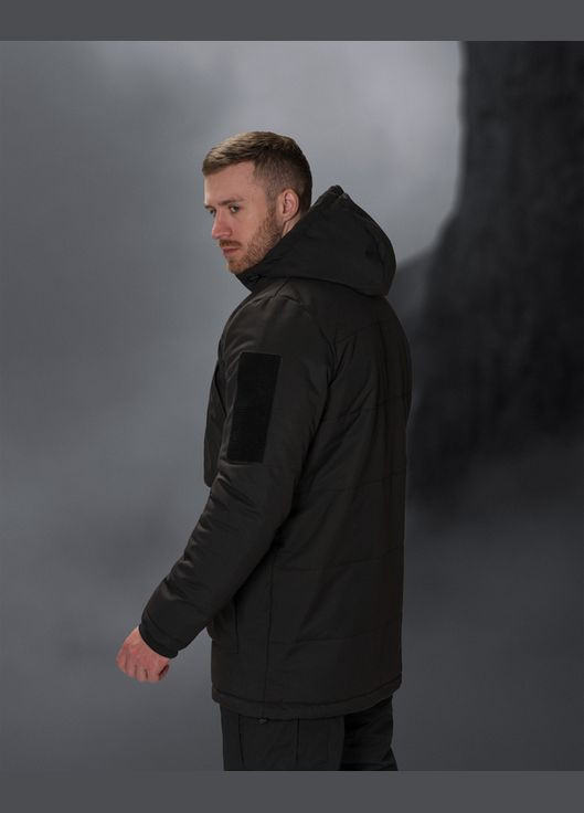 Чорна демісезонна куртка парка зимова ісландія чорний BEZET