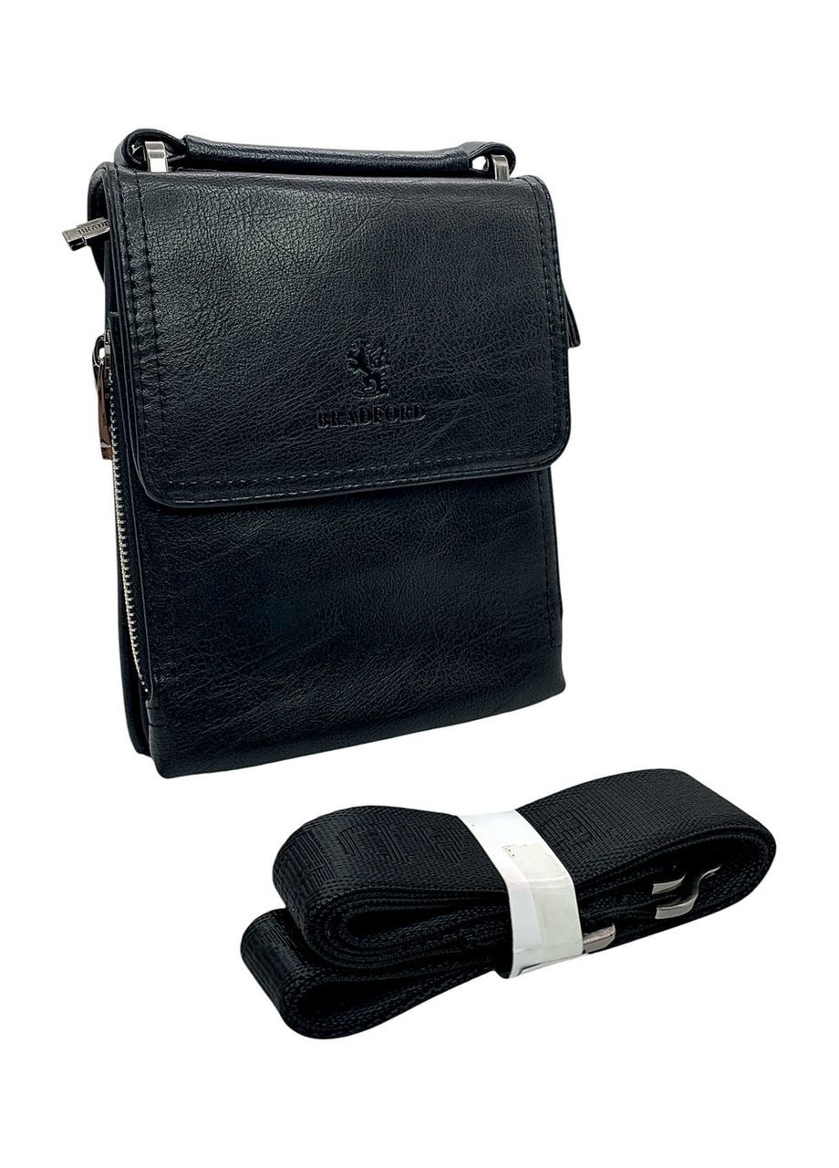 Чоловіча сумка з еко-шкіри Bradford 18688-1 чорна 20 х 16,5 х 5 No Brand (371682559)