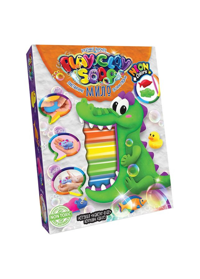 Набор креативного творчества "Пластилиновое мыло" Play Clay Soap PCS-03 средний (Крокодил) Danko Toys (329892981)