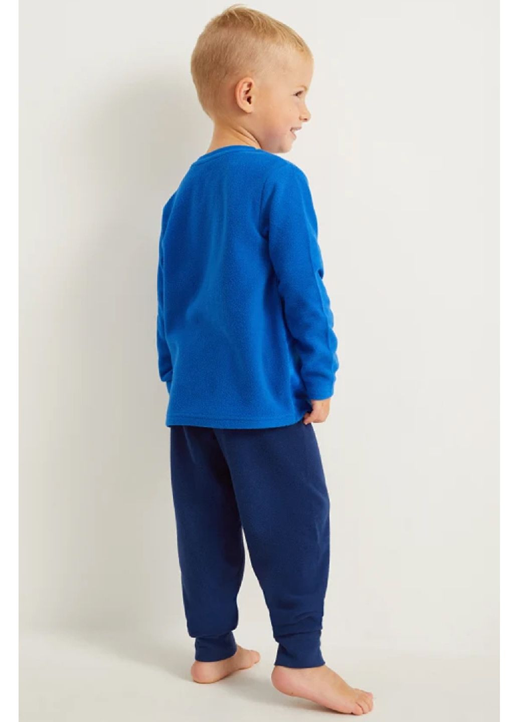 Синя зимня флісова піжама (світшот, штани) свитшот + брюки C&A