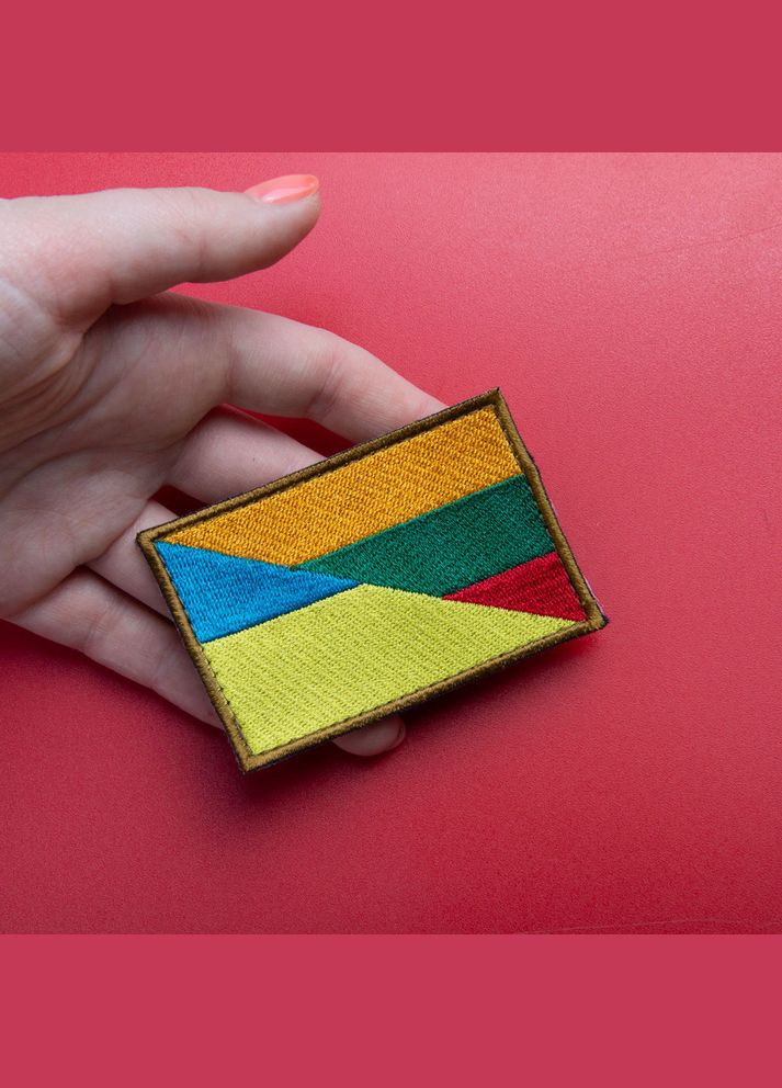 Шеврон 2 шт, нашивка на липучці прапор України та Литви, вишитий патч 5х8 см IDEIA (275870173)