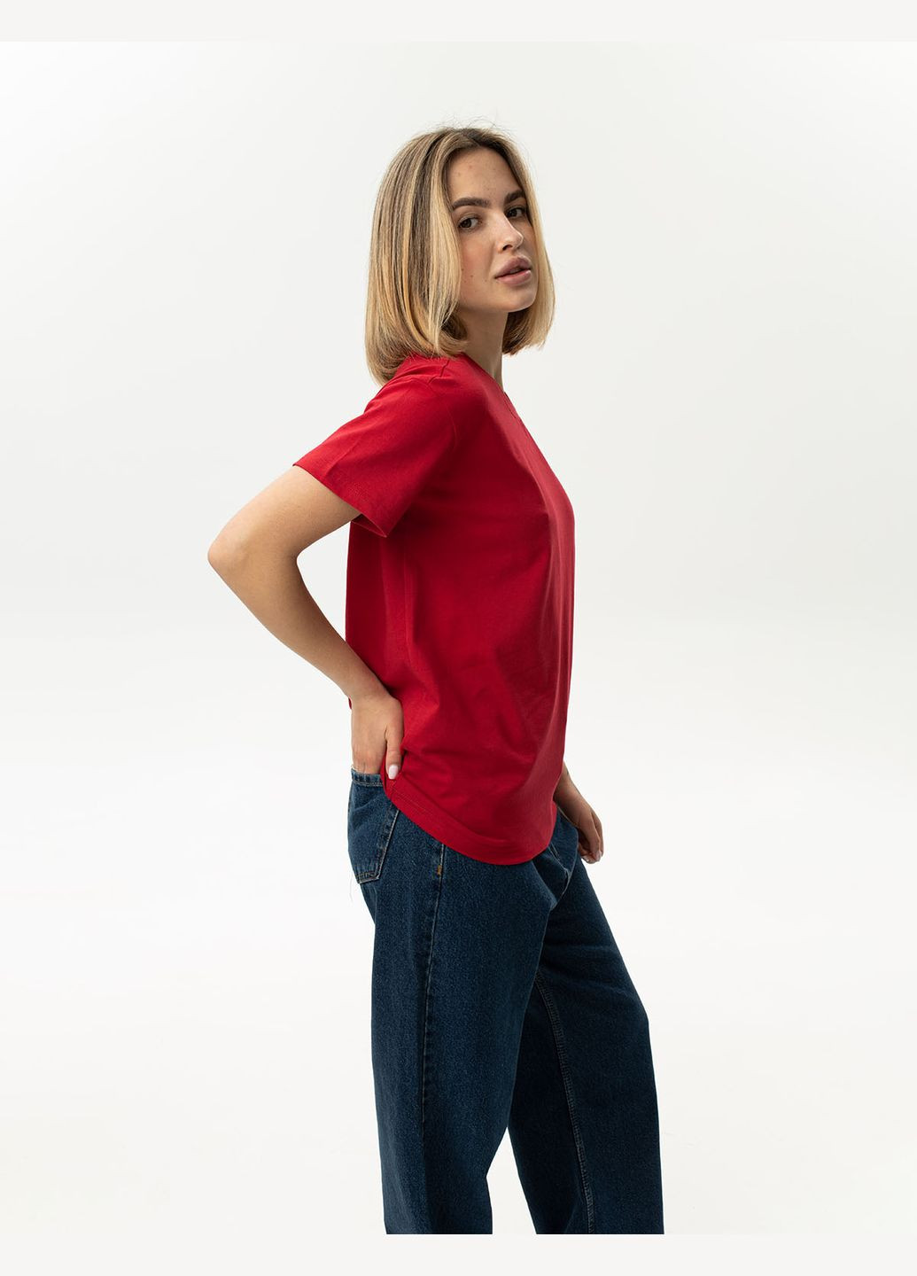 Белая Женская футболка котон (0011400BELL) Casual Trend №114 - (358935198)