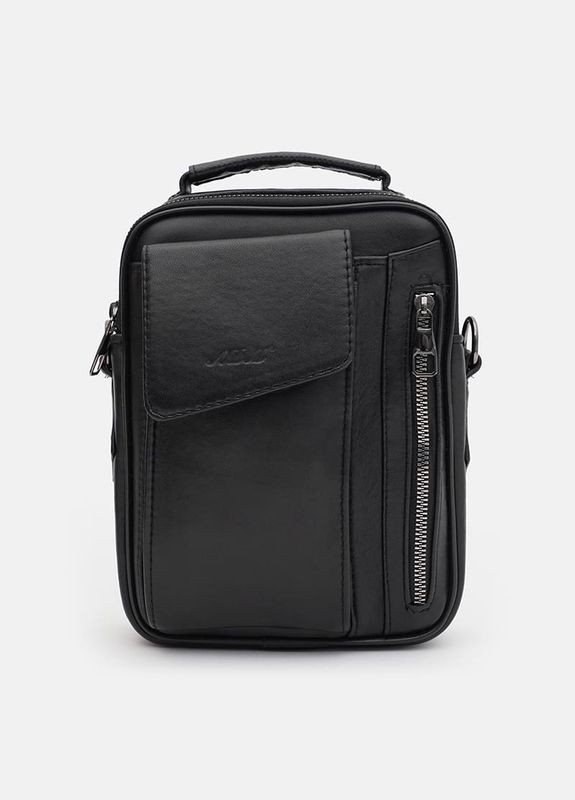 Сумка мужская через плечо кожаная T1telegonlu Черный Ricco Grande (302007618)