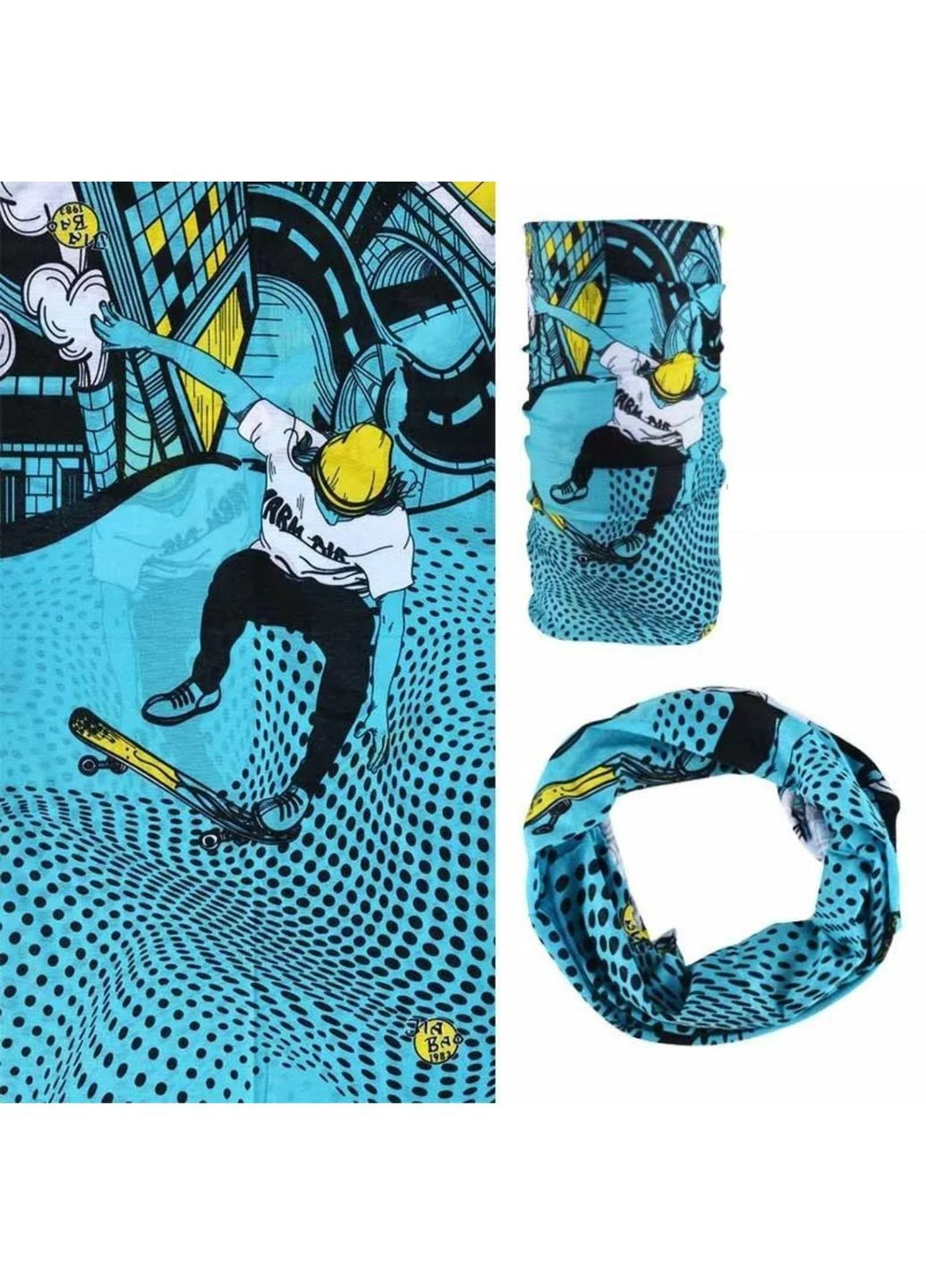 Баф універсальний Скейтбордист "Skateboarder" (зелений) China (366890722)