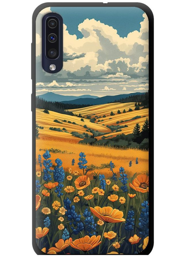 TPU чорний чохол 'Українське поле' для Endorphone Samsung Galaxy A50 2019 A505F (288577903)