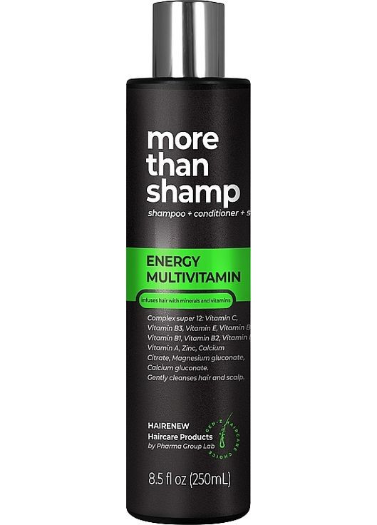 Шампунь для волосся "Енергія мультивітамінів" Energy Multivitamin Shampoo 250ml (1190972-31161641) HAIRENEW (368644703)