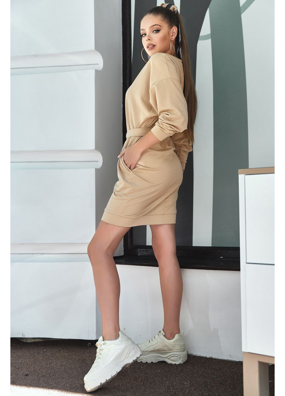 Кофейное платье 1628.4245 Seventeen