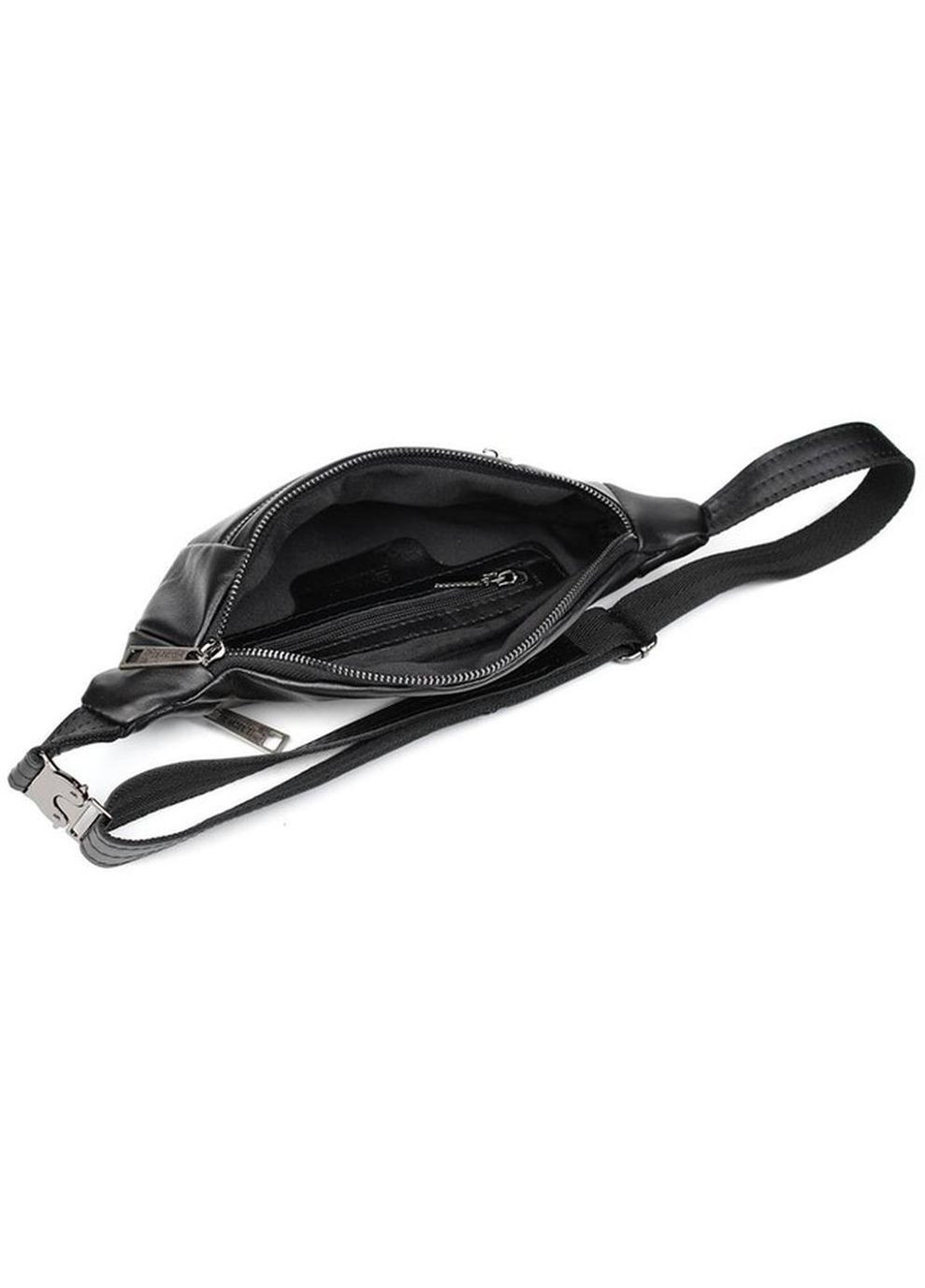 Спортивная сумка женская на пояс через плечо из натуральной кожи средняя Черный 35495 TARWA (352165958)