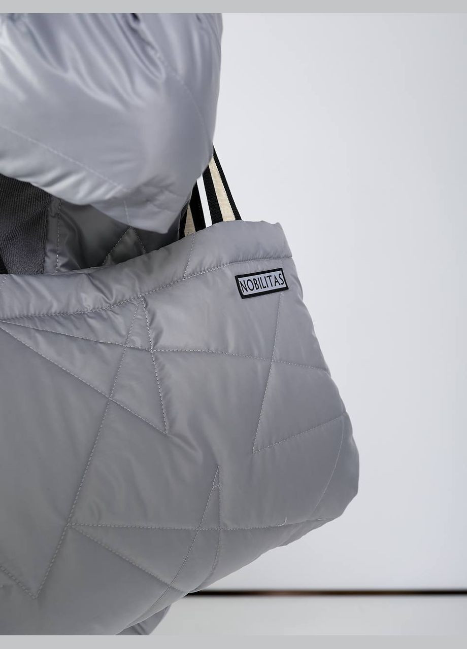 Сіра демісезонна куртка жіноча демісізонна + сумочка Nobilitas