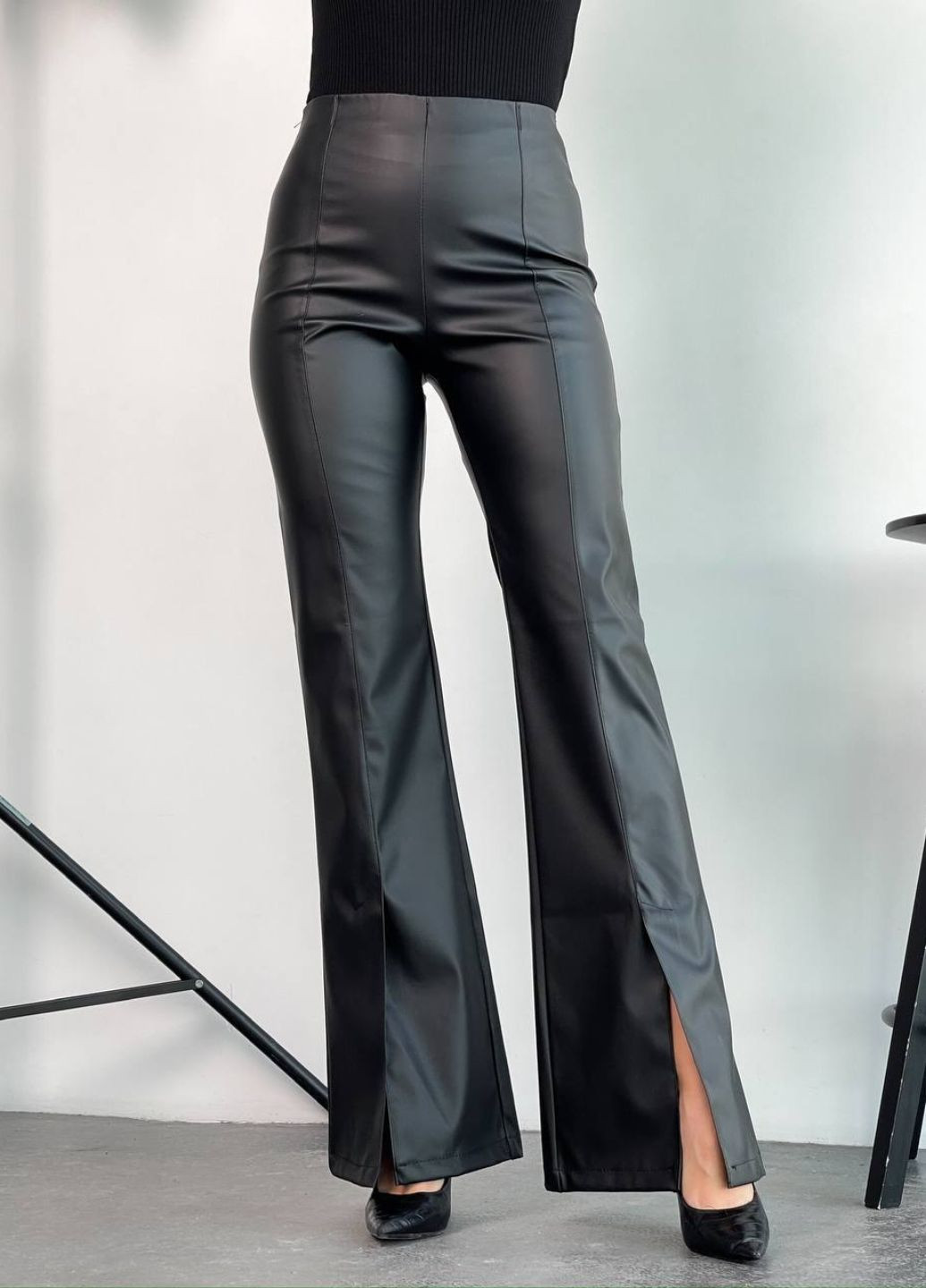 Лосины из матовой эко кожи на резинке. Allthings (322670012)