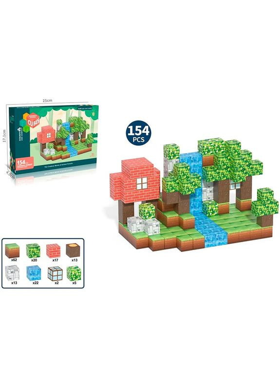 Конструктор Магнитные блоки 2 см 154 эл. (CJ-4545569) My World (360977318)