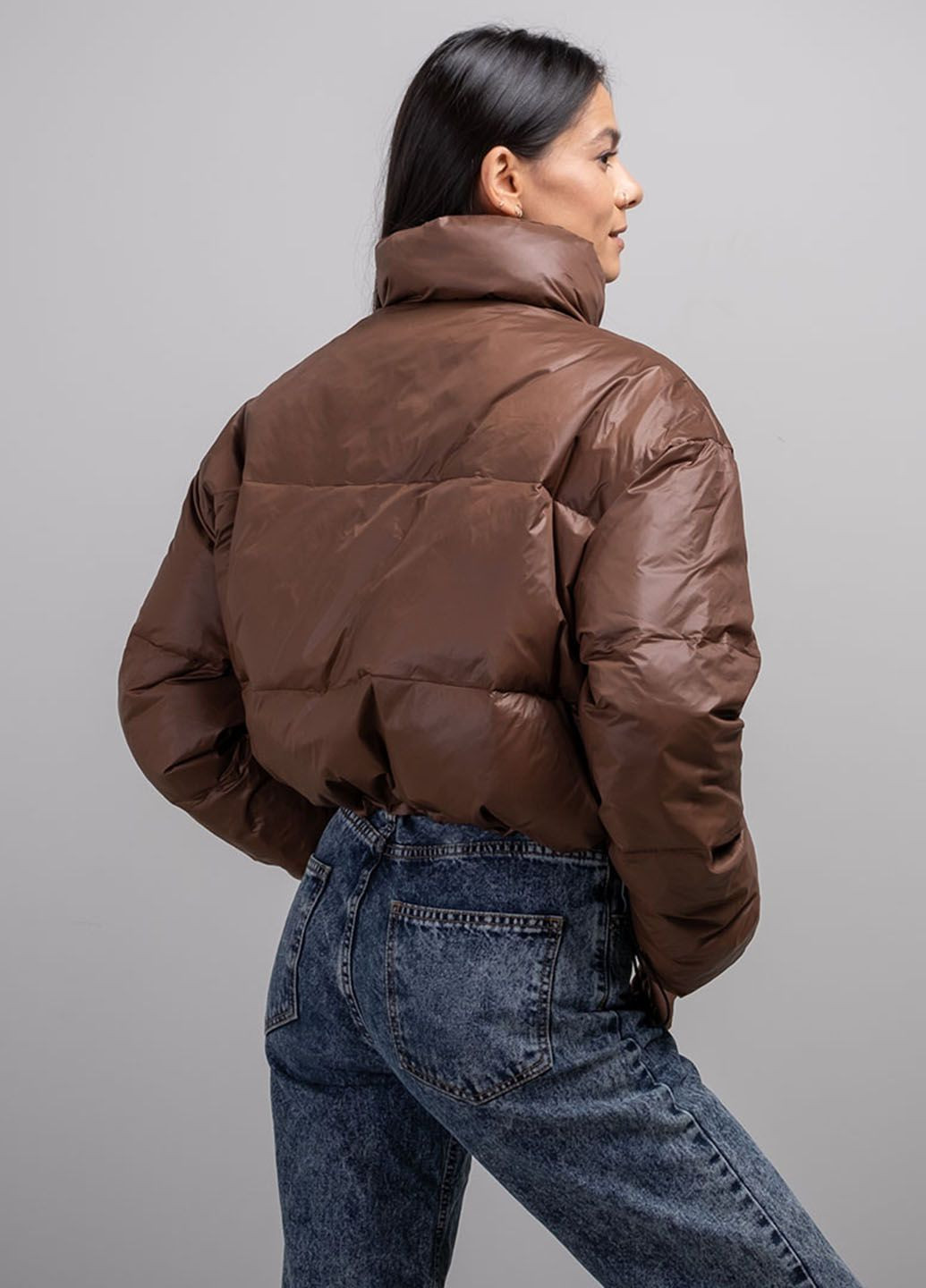 Коричнева зимня куртка жіноча 2301 коричнева 341071 Power