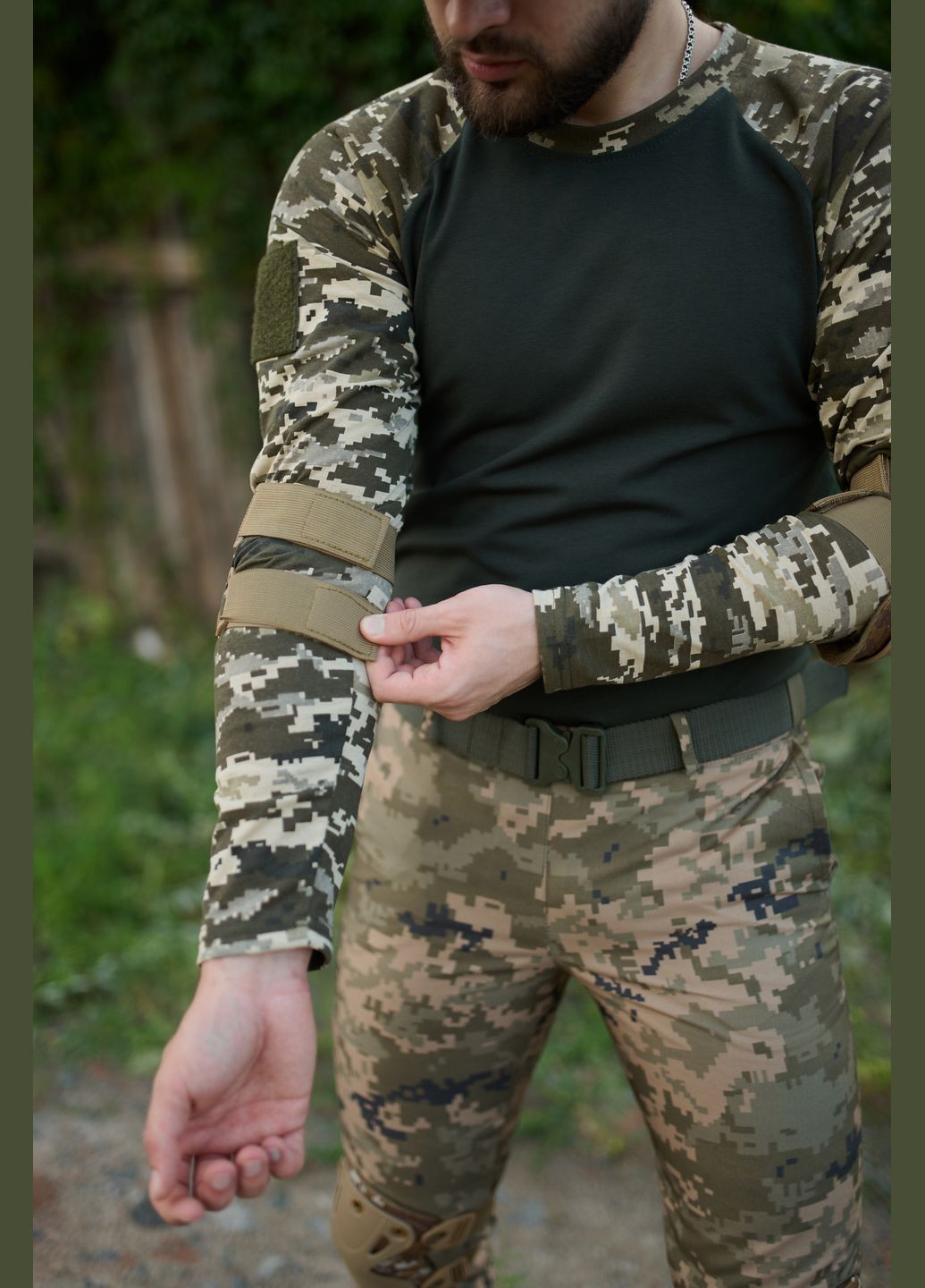 Налокотники бежевые с пиксельной подкладкой No Brand (359379777)