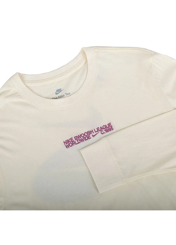 Белый свитшот m nsw ess+ core 3 ls tee white dm6365-113 Nike (398084233)