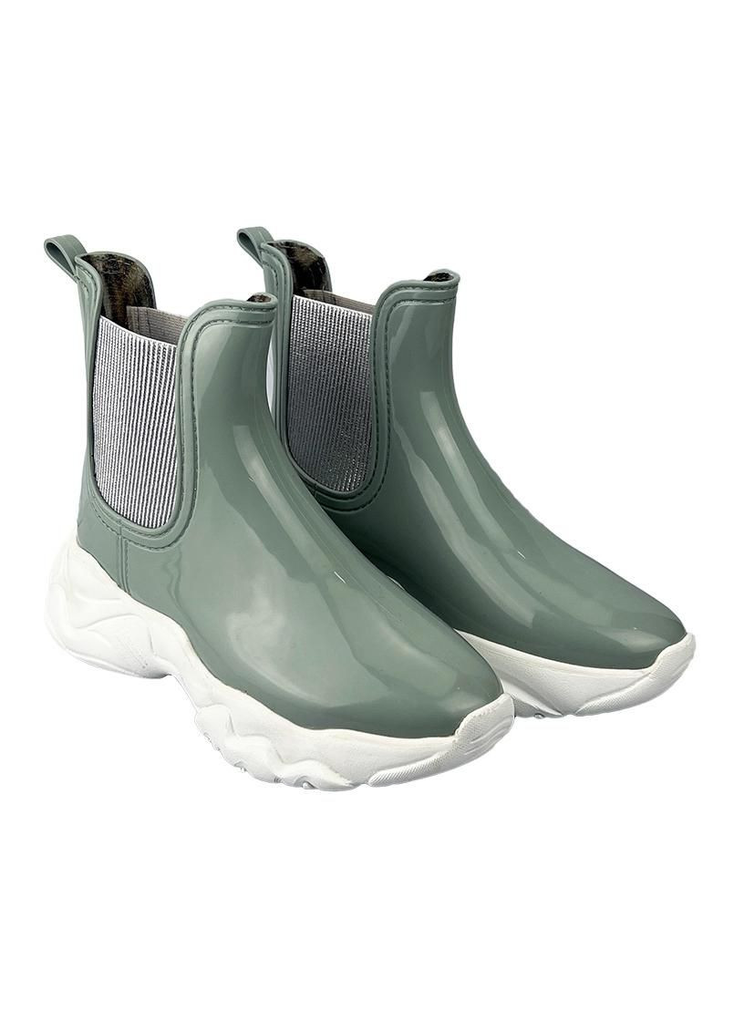 Фисташковые женские резиновые сапоги (ботики) фисташковые 2002-2 Realpaks