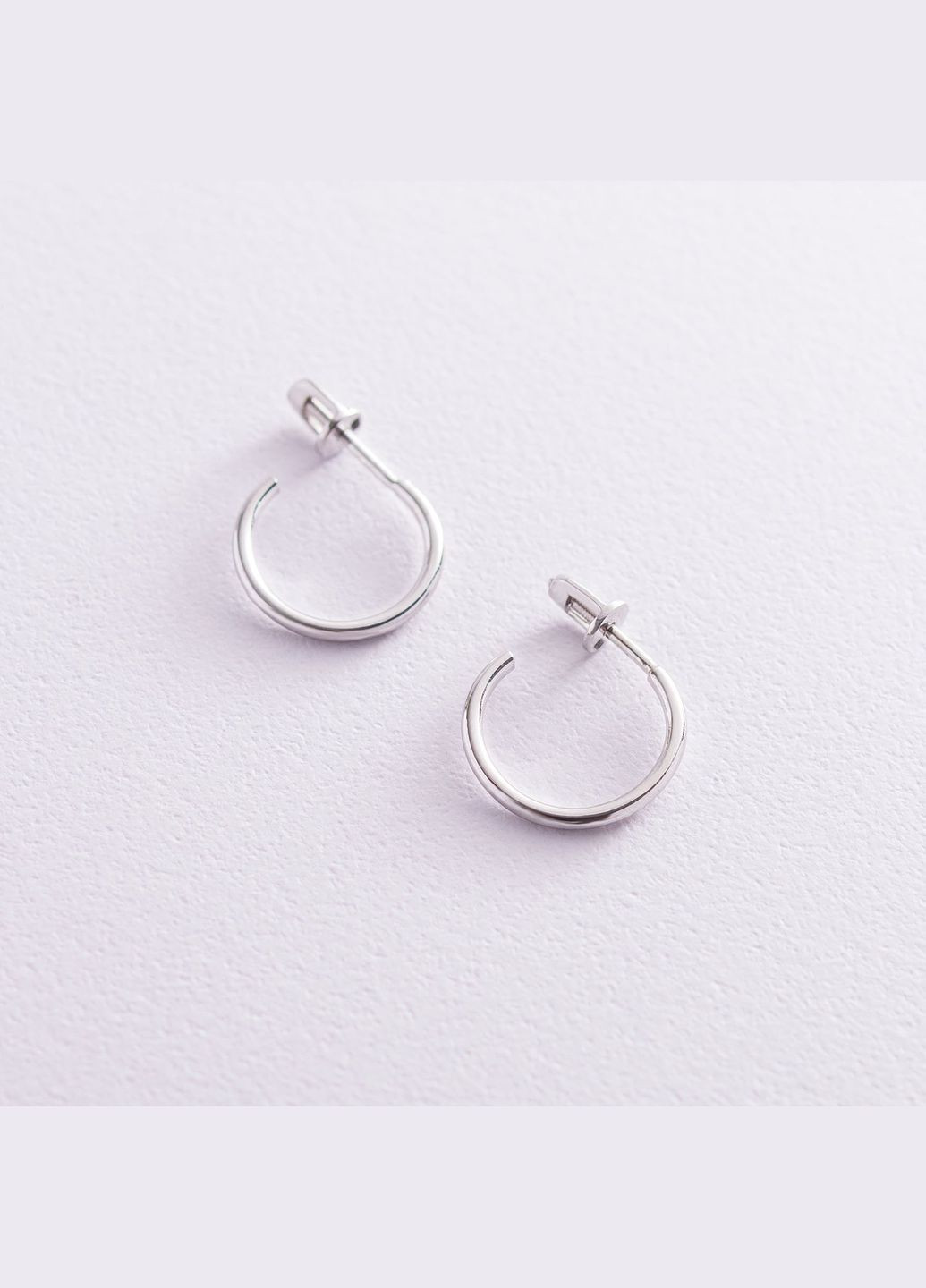 Сережки-пусети Келлі в білому золоті с06983 Oniks (264023405)