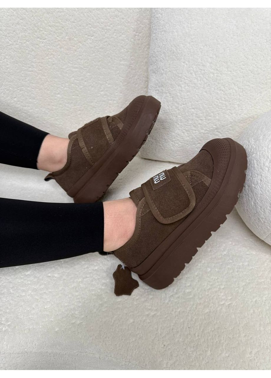 Кросівки зимові з натуральної замші ITTS коричневі зими (370046224)