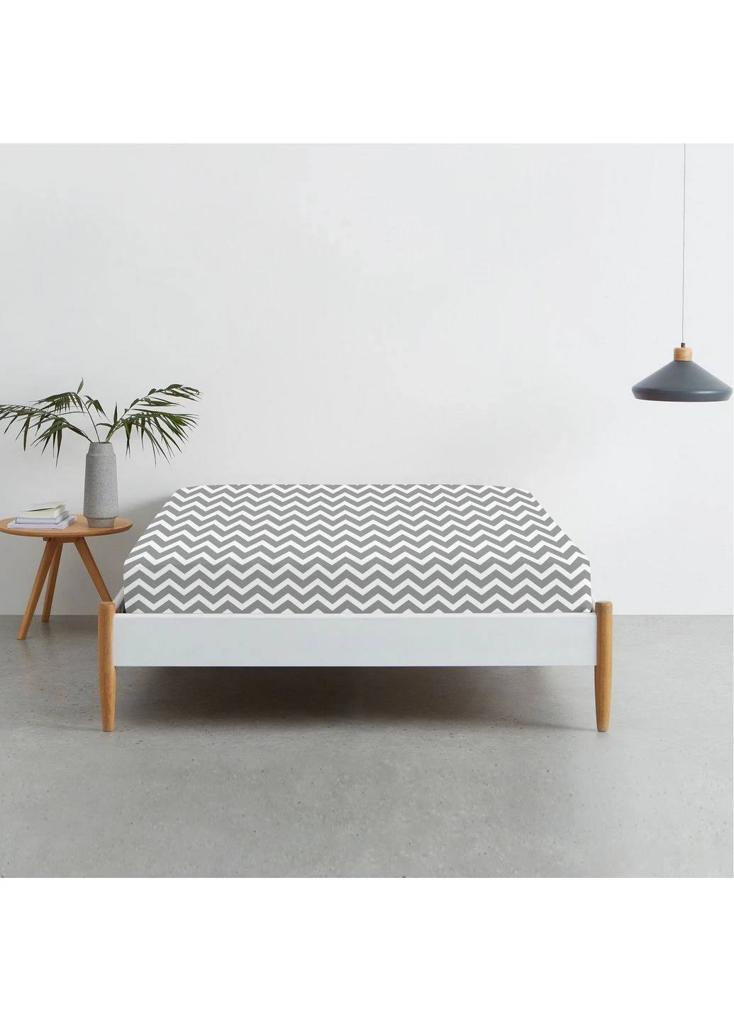 Простирадло на резинці 200x200 GREY ZIGZAG CS1 (4822052288498) Cosas (391375072)